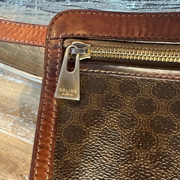 ‼️Final Sale‼️Celine Leather and Canvas Clutch/ Wristlet GUC - Picture 3 of 16